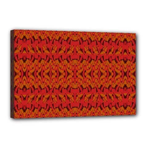 Red Pattern Canvas 18  X 12  (stretched) by Sparkle