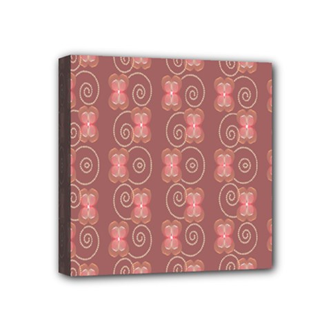 Flowers Pattern Mini Canvas 4  X 4  (stretched) by Sparkle