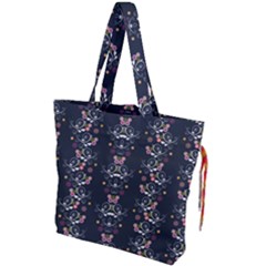 Digital Springs Drawstring Tote Bag by Sparkle