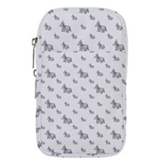 Grey Unicorn Sketchy Style Motif Drawing Pattern Waist Pouch (small) by dflcprintsclothing
