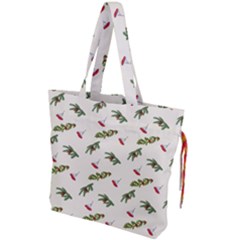 Spruce And Pine Branches Drawstring Tote Bag by SychEva
