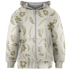 Folk Flowers Pattern Floral Surface Design Seamless Pattern Kids  Zipper Hoodie Without Drawstring by Eskimos
