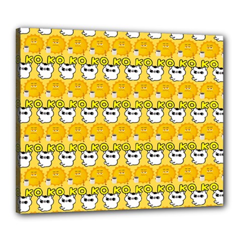 Cartoon Pattern Canvas 24  X 20  (stretched) by Sparkle