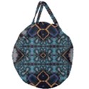 Blue pattern Giant Round Zipper Tote View2