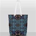 Blue pattern Full Print Rope Handle Tote (Small) View1
