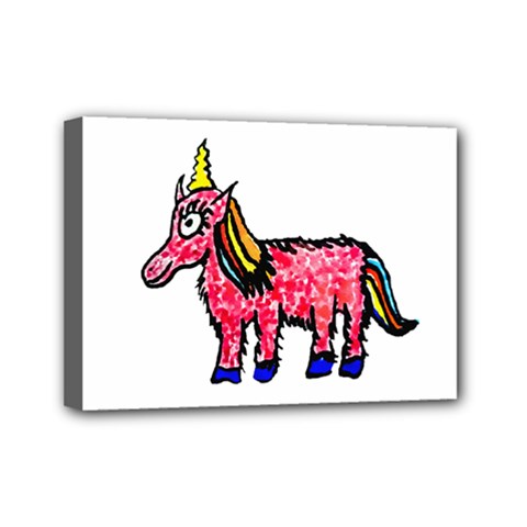 Unicorn Sketchy Style Drawing Mini Canvas 7  X 5  (stretched) by dflcprintsclothing