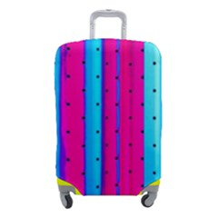 Warped Stripy Dots Luggage Cover (small) by essentialimage365