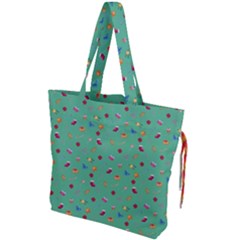 Christmas Elements For The Holiday Drawstring Tote Bag by SychEva