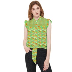 Fruits Frill Detail Shirt by Sparkle