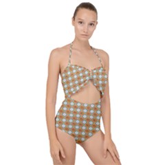 Geometry Scallop Top Cut Out Swimsuit by Sparkle