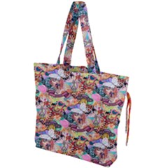 Retro Color Drawstring Tote Bag by Sparkle
