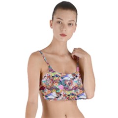 Retro Color Layered Top Bikini Top  by Sparkle