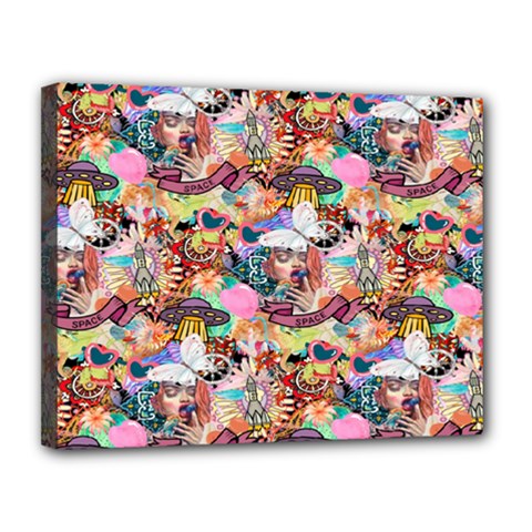 Retro Color Canvas 14  X 11  (stretched) by Sparkle