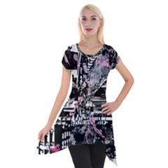 Cavities Short Sleeve Side Drop Tunic by MRNStudios