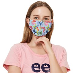 Watercolor Butterflies Fitted Cloth Face Mask (adult) by SychEva