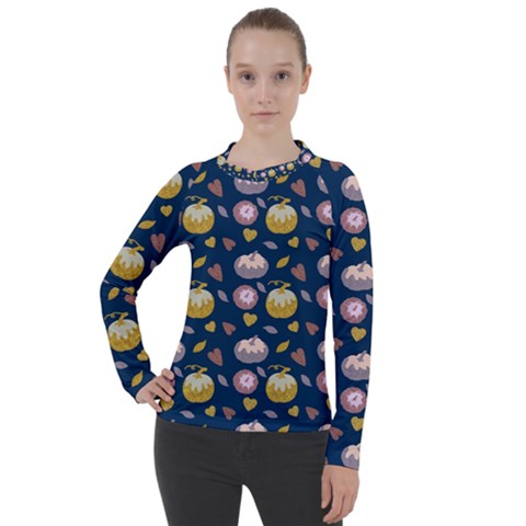 Autumn Pumpkins Women s Pique Long Sleeve Tee by SychEva