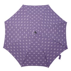 Pink Clouds On Purple Background Hook Handle Umbrellas (large) by SychEva