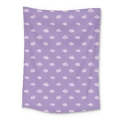 Pink Clouds On Purple Background Medium Tapestry by SychEva