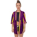 Warped Stripy Dots Open Front Chiffon Kimono View1