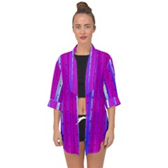 Warped Stripy Dots Open Front Chiffon Kimono by essentialimage365