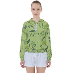 Folk Flowers Print Floral Pattern Ethnic Art Women s Tie Up Sweat by Eskimos