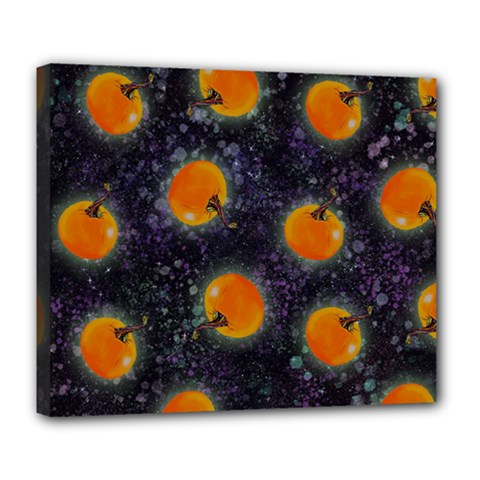 Space Pumpkins Deluxe Canvas 24  X 20  (stretched) by SychEva