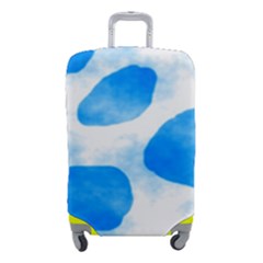 Cloudy Watercolor, Blue Cow Spots, Animal Fur Print Luggage Cover (small) by Casemiro