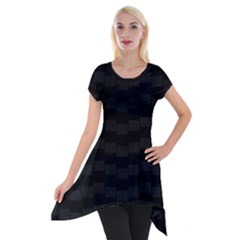 Blocks Short Sleeve Side Drop Tunic by Sparkle