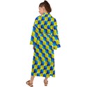Illusion Waves Pattern Maxi Kimono View2