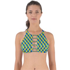 Illusion Waves Pattern Perfectly Cut Out Bikini Top by Sparkle