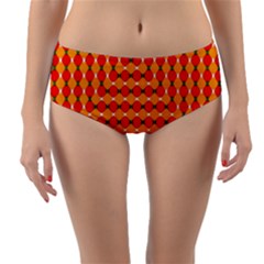 Illusion Blocks Pattern Reversible Mid-waist Bikini Bottoms by Sparkle