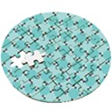 Illusion Blocks Pattern Wooden Puzzle Round View3