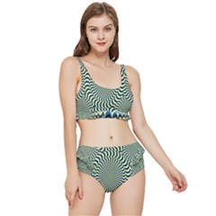 Illusion Waves Pattern Frilly Bikini Set by Sparkle