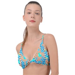 Illusion Waves Pattern Knot Up Bikini Top by Sparkle