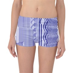 Illusion Waves Pattern Reversible Boyleg Bikini Bottoms by Sparkle