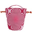 Illusion Floral Pattern Drawstring Bucket Bag View2