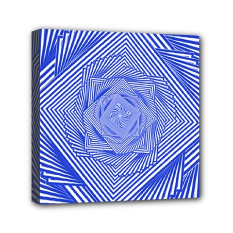 Illusion Waves Pattern Mini Canvas 6  X 6  (stretched) by Sparkle