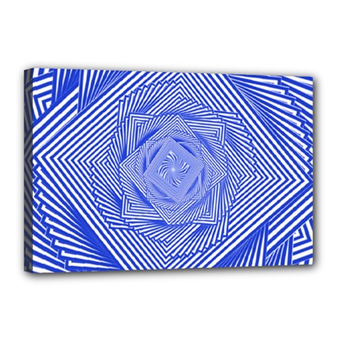 Illusion Waves Pattern Canvas 18  X 12  (stretched) by Sparkle