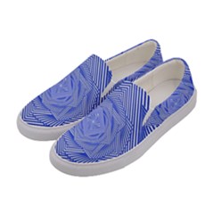 Illusion Waves Pattern Women s Canvas Slip Ons by Sparkle