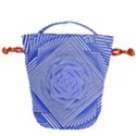 Illusion Waves Pattern Drawstring Bucket Bag View1