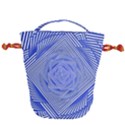 Illusion Waves Pattern Drawstring Bucket Bag View2