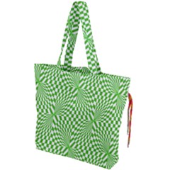 Illusion Waves Pattern Drawstring Tote Bag by Sparkle