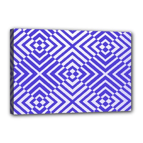 Illusion Waves Pattern Canvas 18  X 12  (stretched) by Sparkle