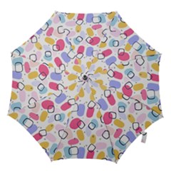 Abstract Multicolored Shapes Hook Handle Umbrellas (medium) by SychEva