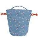 Cute Dragonflies In Spring Drawstring Bucket Bag View2