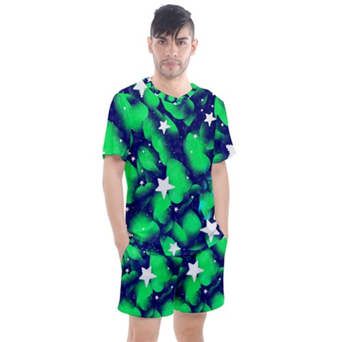 Space Odyssey  Men s Mesh Tee And Shorts Set by notyouraveragemonet