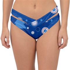 Christmas Pattern Tree Design Double Strap Halter Bikini Bottom by Sapixe