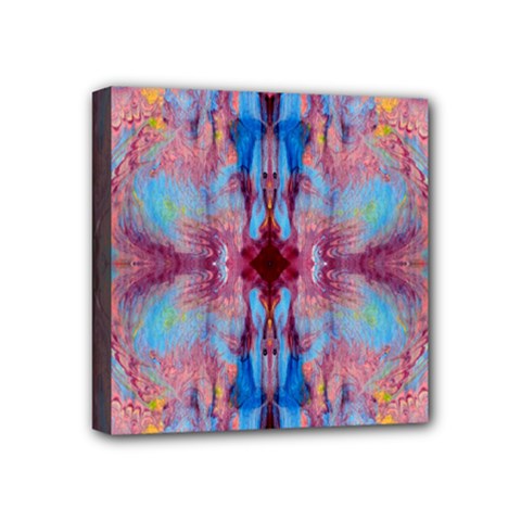 Burgundy Repeats Mini Canvas 4  X 4  (stretched) by kaleidomarblingart