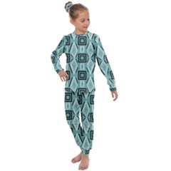 Abstract Geometric Design   Geometric Fantasy   Kids  Long Sleeve Set  by Eskimos
