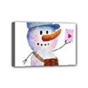 Snowman Mini Canvas 6  x 4  (Stretched) View1